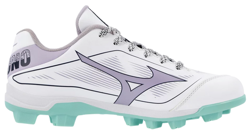 Mizuno CushionRevo Finch Women's Moulded Cleats - White/Lavender/Ice Green