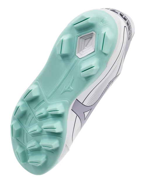 Mizuno CushionRevo Finch Women's Moulded Cleats - White/Lavender/Ice Green