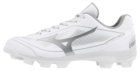 Mizuno CushionRevo Finch Youth Moulded Cleats - White/Silver