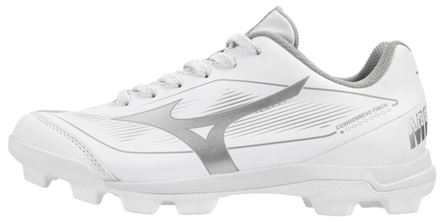 Mizuno CushionRevo Finch Women's Moulded Cleats - White/Silver