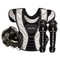 Proline BLACK/GREY Pro Youth Rounded Helmet Complete Catchers Set