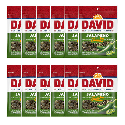 David Flavoured Sunflower Seeds Jalapeño - Box of 12