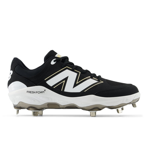 New Balance Fresh Foam L3000BK7 2E Fit Metal Cleats - Black