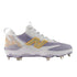 New Balance Fresh Foam 3000V8 2E Fit Metal Cleats - White/Gold