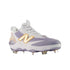 New Balance Fresh Foam 3000V8 2E Fit Metal Cleats - White/Gold