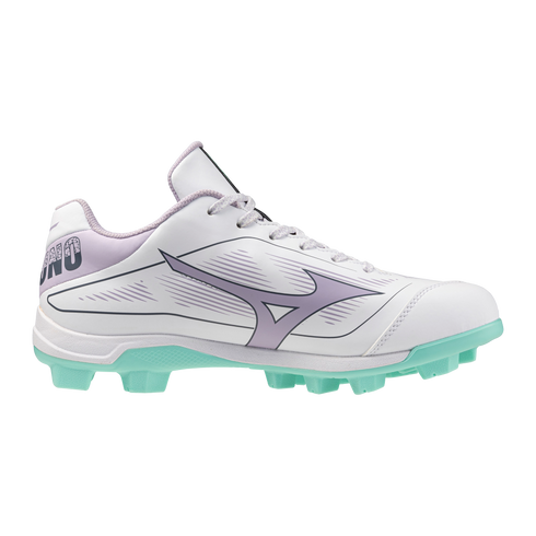 Mizuno CushionRevo Finch Women's Moulded Cleats - White/Lavender/Ice Green