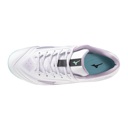Mizuno CushionRevo Finch Women's Moulded Cleats - White/Lavender/Ice Green