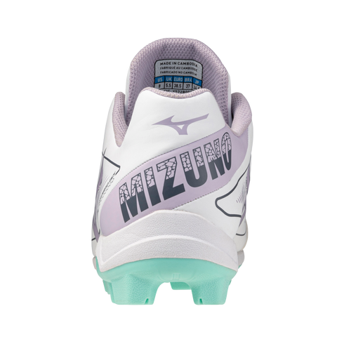 Mizuno CushionRevo Finch Women's Moulded Cleats - White/Lavender/Ice Green