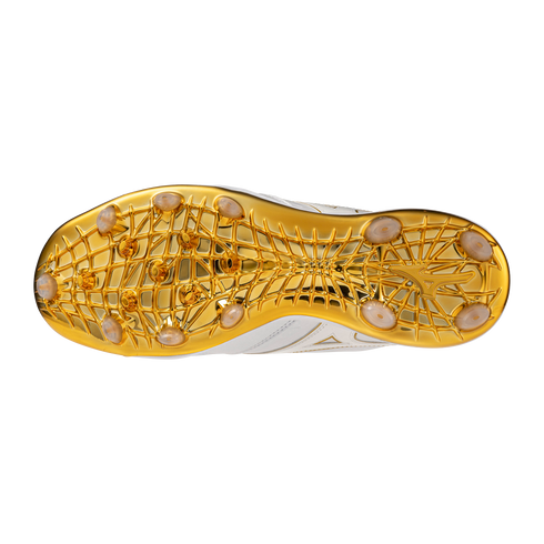 Mizuno CushionRevo Pro TPU Moulded Cleats - White/Gold
