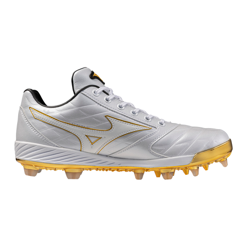 Mizuno CushionRevo Pro TPU Moulded Cleats - White/Gold
