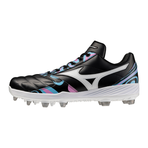 Mizuno Pro Select TPU Moulded Cleats - Black/White/Blue Jewel