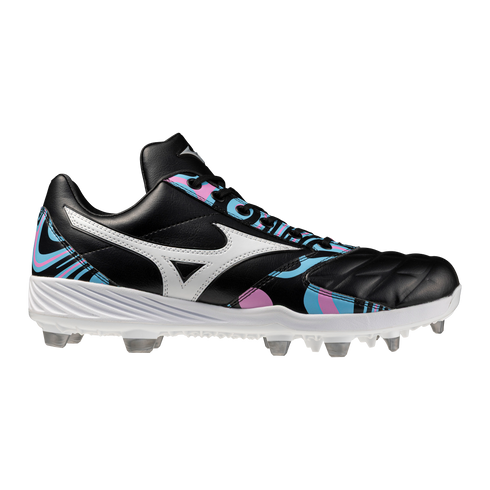 Mizuno Pro Select TPU Moulded Cleats - Black/White/Blue Jewel