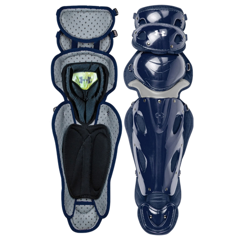 Under Armour Pro 4 Series Adult Catcher's Leg Guards - Navy