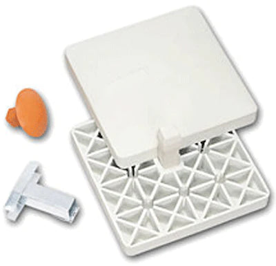 X-Plate White Base- Removable Rubber Stem - 3 Pack