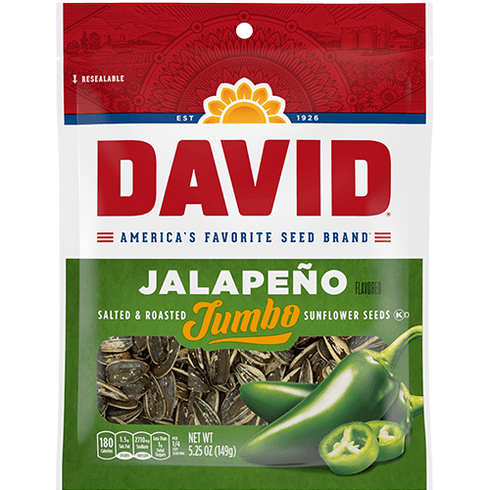 David Flavoured Sunflower Seeds Jalapeño - 5.25oz