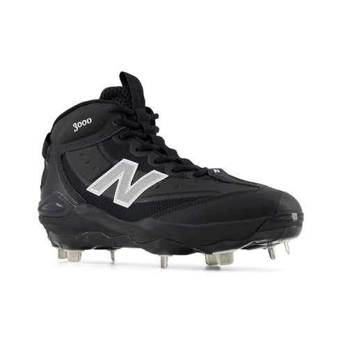 New Balance Fresh Foam 3000V8 Mid Metal Cleats - Black