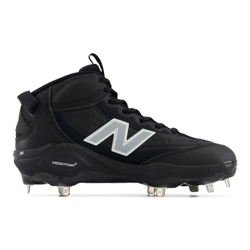 New Balance Fresh Foam 3000V8 Mid Metal Cleats - Black