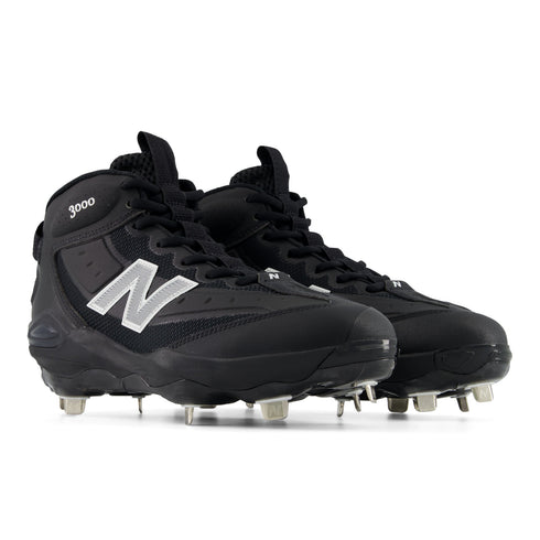 New Balance Fresh Foam 3000V8 Mid Metal Cleats - Black