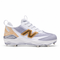 New Balance Fresh Foam 3000V8 2E Fit Metal Cleats - White/Gold