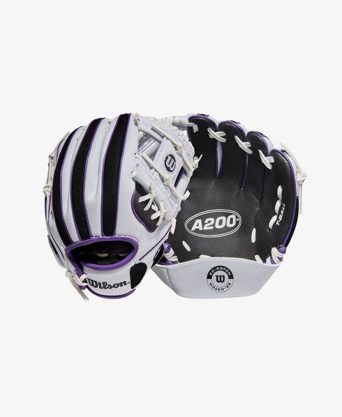 Wilson A200 Ez-Catch White/Black/Purple 10in Youth Glove