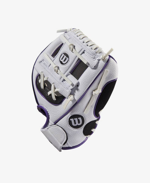 Wilson A200 Ez-Catch White/Black/Purple 10in Youth Glove