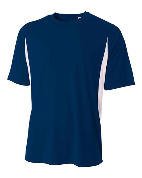 Ausport Short Sleeve Cooling Performance Color Blocked Crew