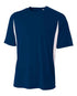 Ausport Short Sleeve Cooling Performance Color Blocked Crew