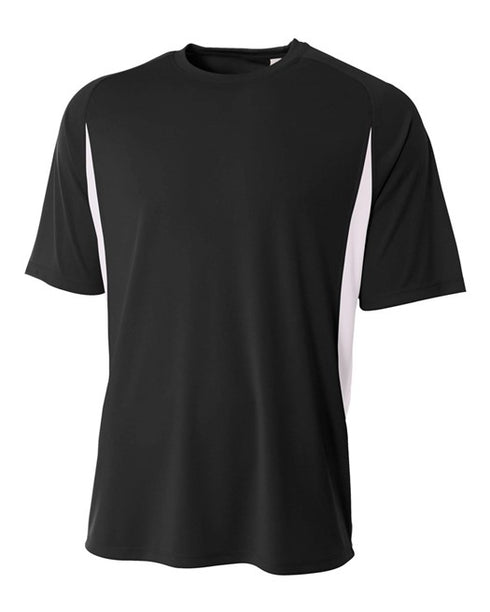 Ausport Short Sleeve Cooling Performance Color Blocked Crew