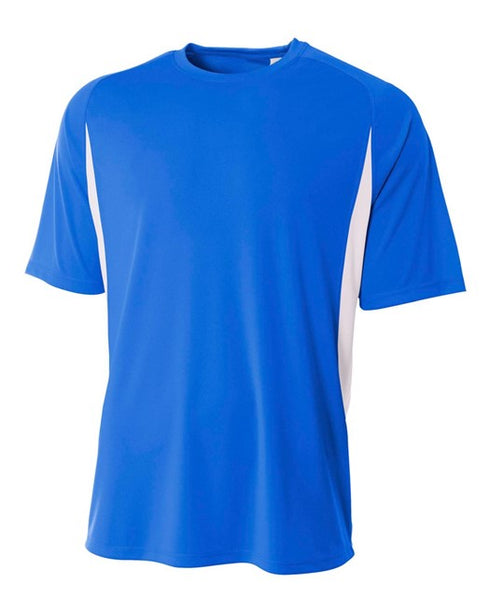 Ausport Short Sleeve Cooling Performance Color Blocked Crew
