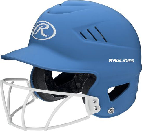 Rawlings Cool Flo Matte Highlighter Batting Helmet with Face Guard