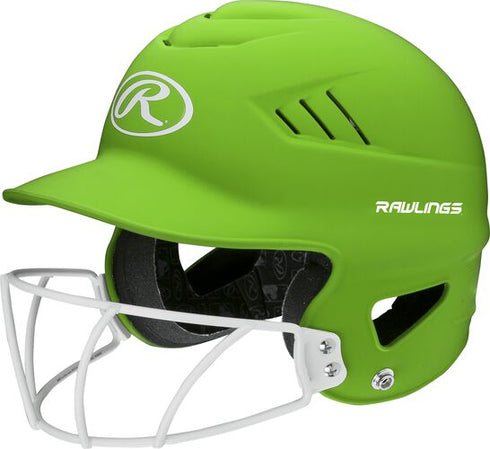 Rawlings Cool Flo Matte Highlighter Batting Helmet with Face Guard