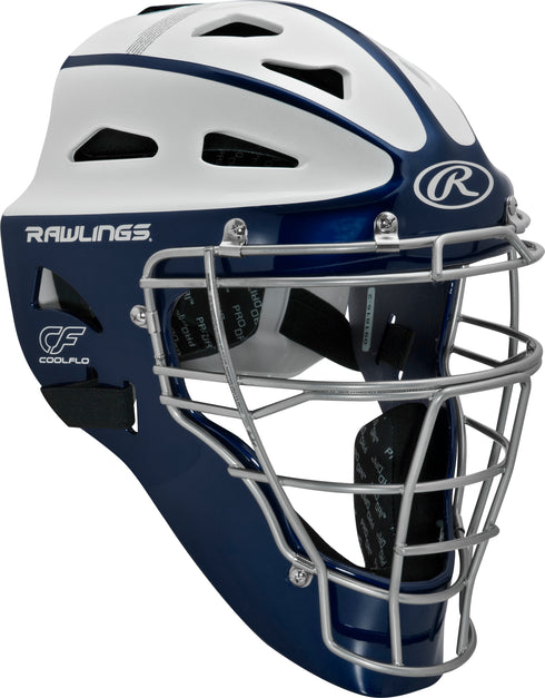Rawlings Velo Adult Softball Catchers Helmet - Navy/White