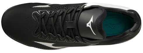 Mizuno LightRevo Junior TPU Moulded Cleats - Black/White (Lace Up)
