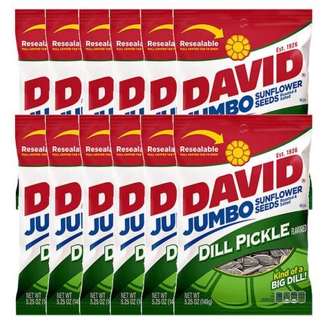 David Flavoured Sunflower Seeds Dill Pickle - Box of 12
