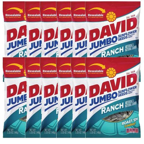 David Flavoured Sunflower Seeds Ranch - Box of 12