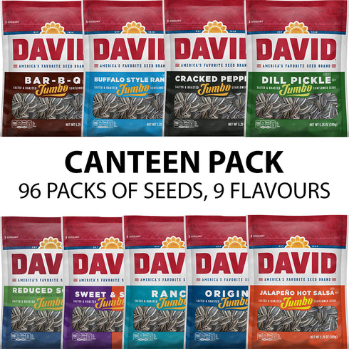 David Flavoured Sunflower Seeds Canteen Pack (96 x 5.25oz)