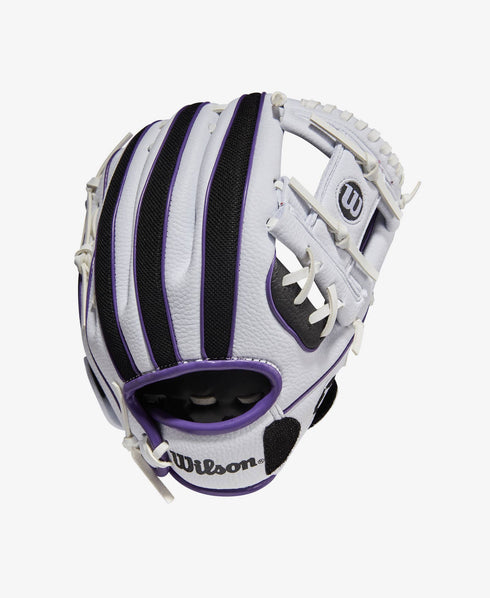 Wilson A200 Ez-Catch White/Black/Purple 10in Youth Glove