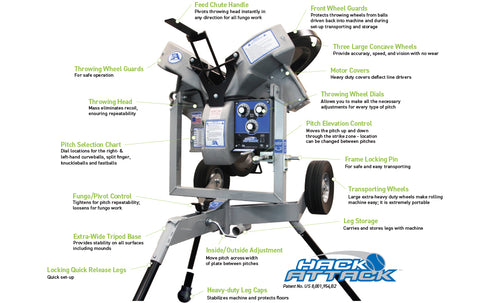 Hack Attack Senior Baseball Pitching Machine