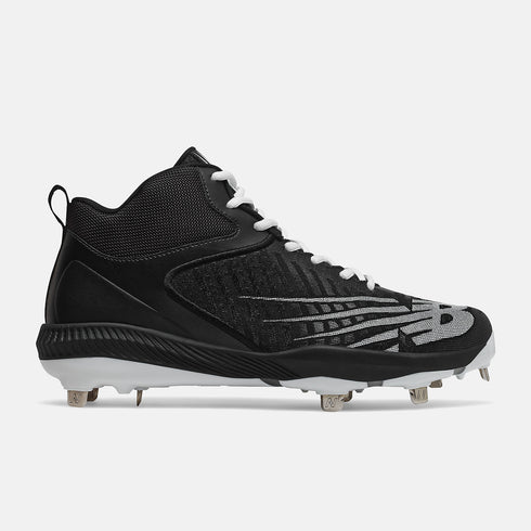 New Balance FuelCell Mid 4040v6 2E Fit - Black/White Metal Cleats