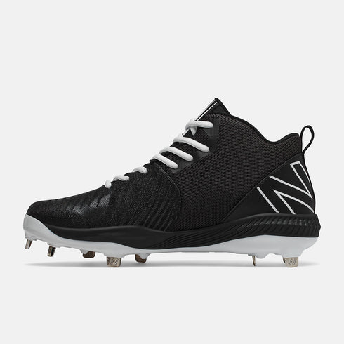New Balance FuelCell Mid 4040v6 2E Fit - Black/White Metal Cleats