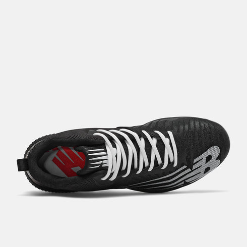 New Balance FuelCell Mid 4040v6 2E Fit - Black/White Metal Cleats