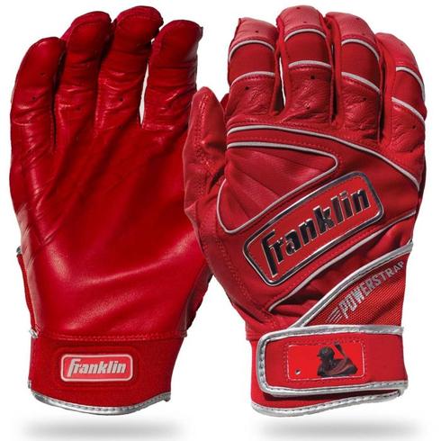 Franklin Powerstrap Chrome Adult Batting Gloves
