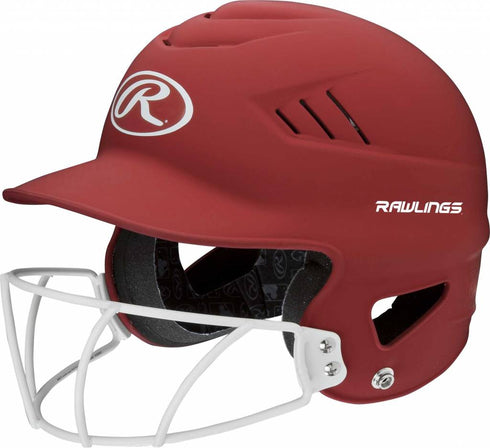 Rawlings Cool Flo Matte Highlighter Batting Helmet with Face Guard