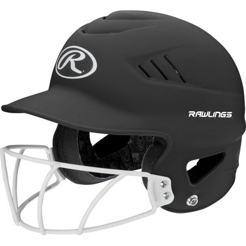 Rawlings Cool Flo Matte Highlighter Batting Helmet with Face Guard
