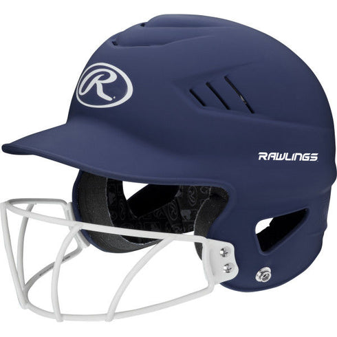 Rawlings Cool Flo Matte Highlighter Batting Helmet with Face Guard