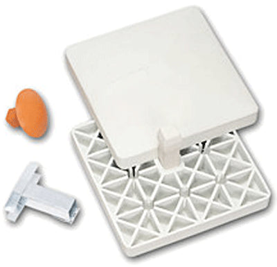 X-Plate White Base- Removable Rubber Stem