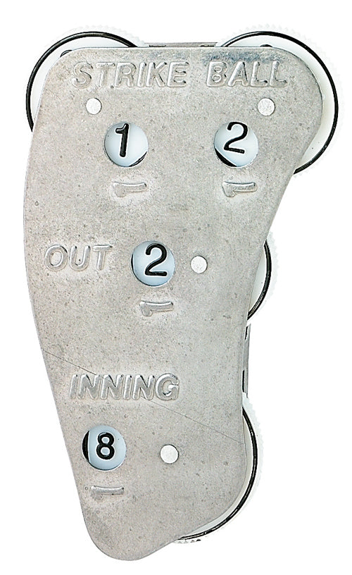 Markwort Pitch Counter - Conta Passi Per Baseball/Softball | Fino A 9999, Pulsante Reset, Grande Anello, Finitura Cromata, Per Allenatori E Arbitri